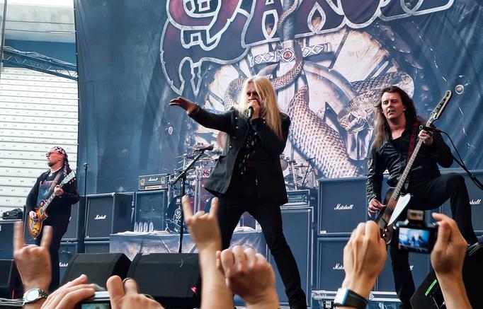 Группа Saxon на рокфесте в Вакене